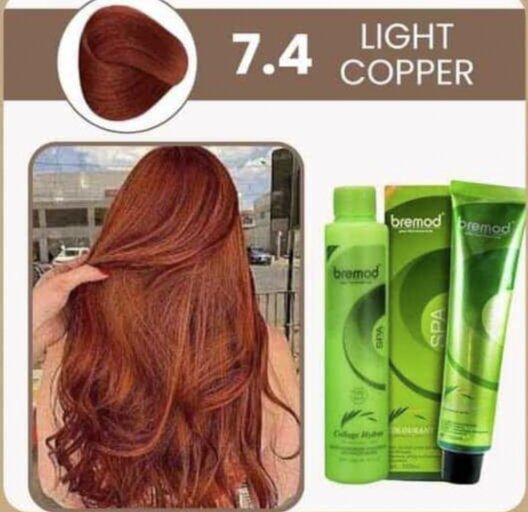 LIGHT COPPER Bremod Hair Color with 100ml Oxidizer