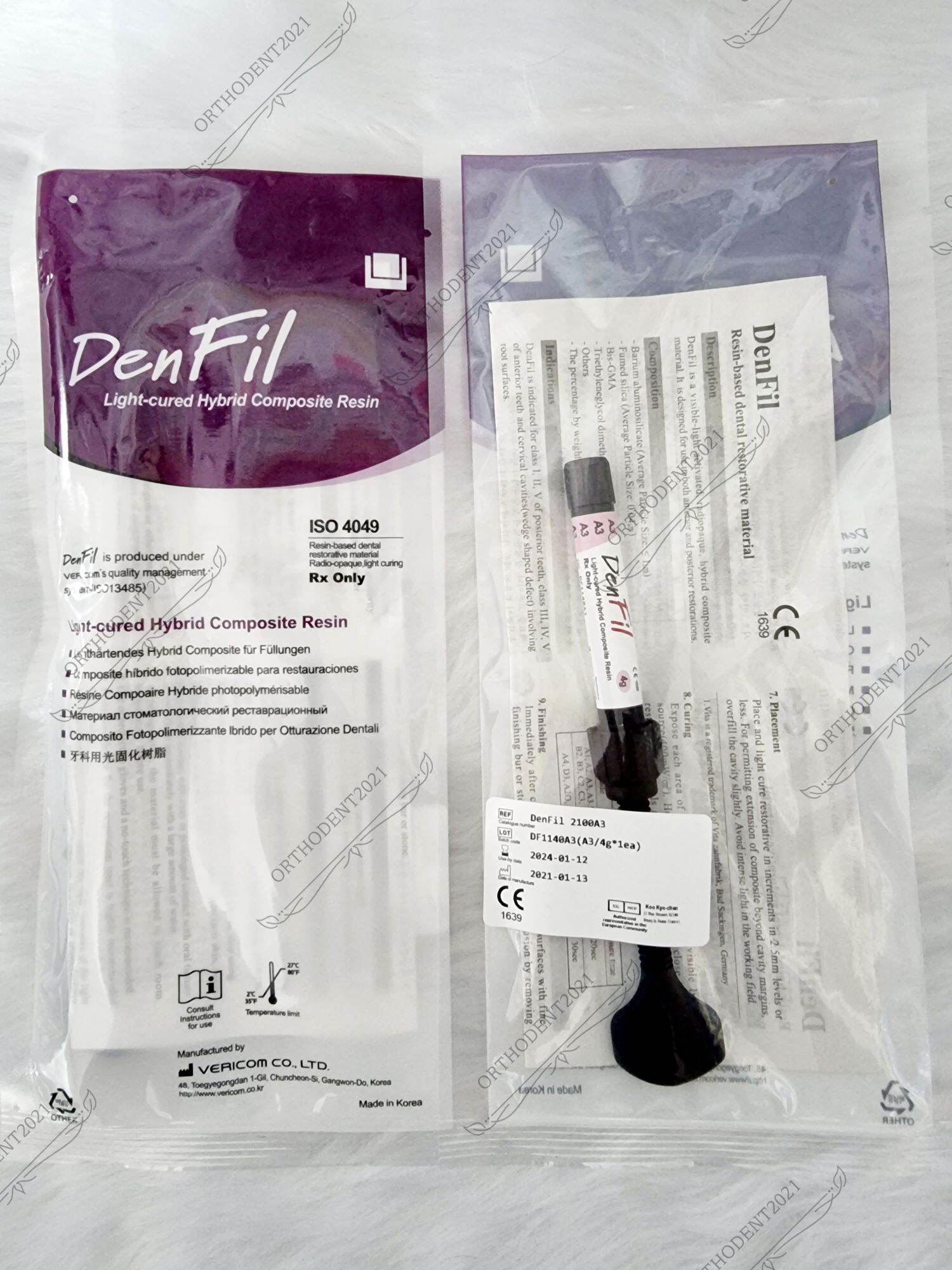 DenFil Light Cured Hybrid Composite Resin A2 and A3 Lazada PH