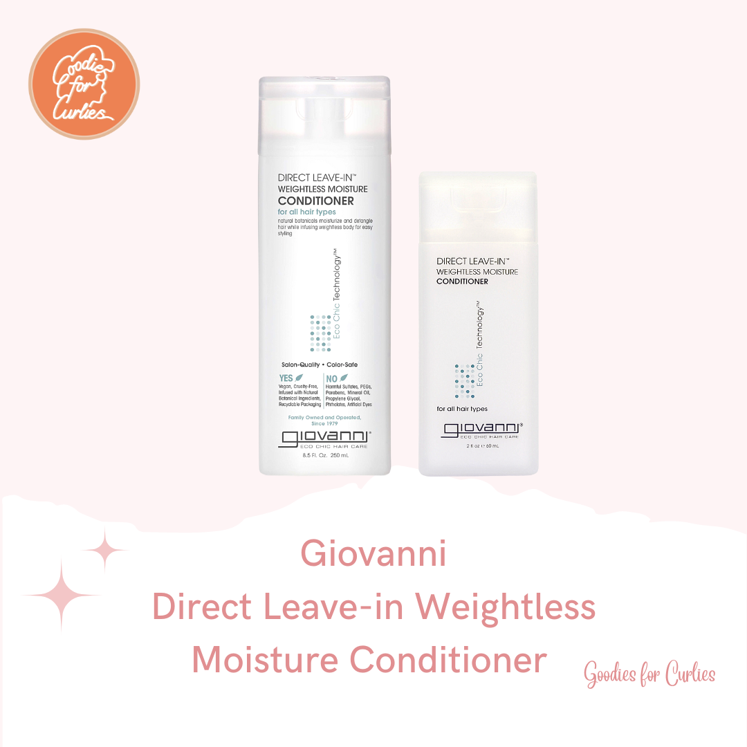 GIO02 60ml Giovanni Direct Leave-in Weightless Moisture Conditioner CGM  Approved 60ml