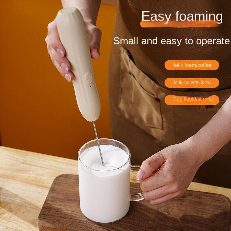 Milk Frother Handheld Mixer Electric Coffee Foamer Egg Beater Cappuccino Stirrer Mini Portable Blenders Battery Power Supply.