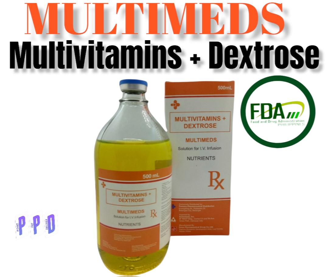 MULTIVITAMINS +DEXTROSE 500ML, MULTIMEDS OR MULTIRICH FOR HEALTHY AND