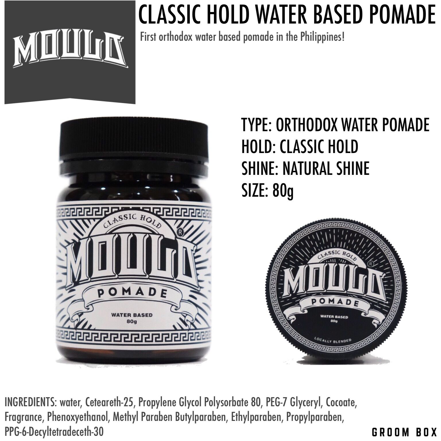 Mould Classic Hold Orthodox Water Based Pomade