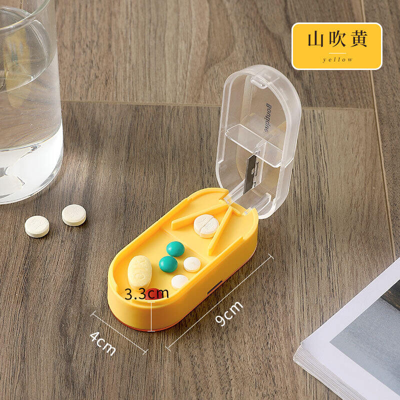Pill Cutter Tablet Divider Fast One Divided into Two Split Tablet Compartment Pill Box