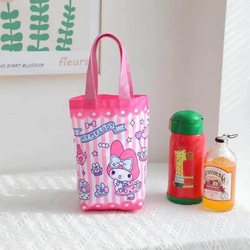 Sanrio Kawaii Tumbler Bag Badz Maru My Melody Cinnamoroll Kuromi Drink ...