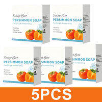 SAUVASINE | Persimmon Soap Bar Japanese Persimmon & Green Tea Extract For Men and Women Gentle on All Skin Types Deodorizing Soap Rose Scent