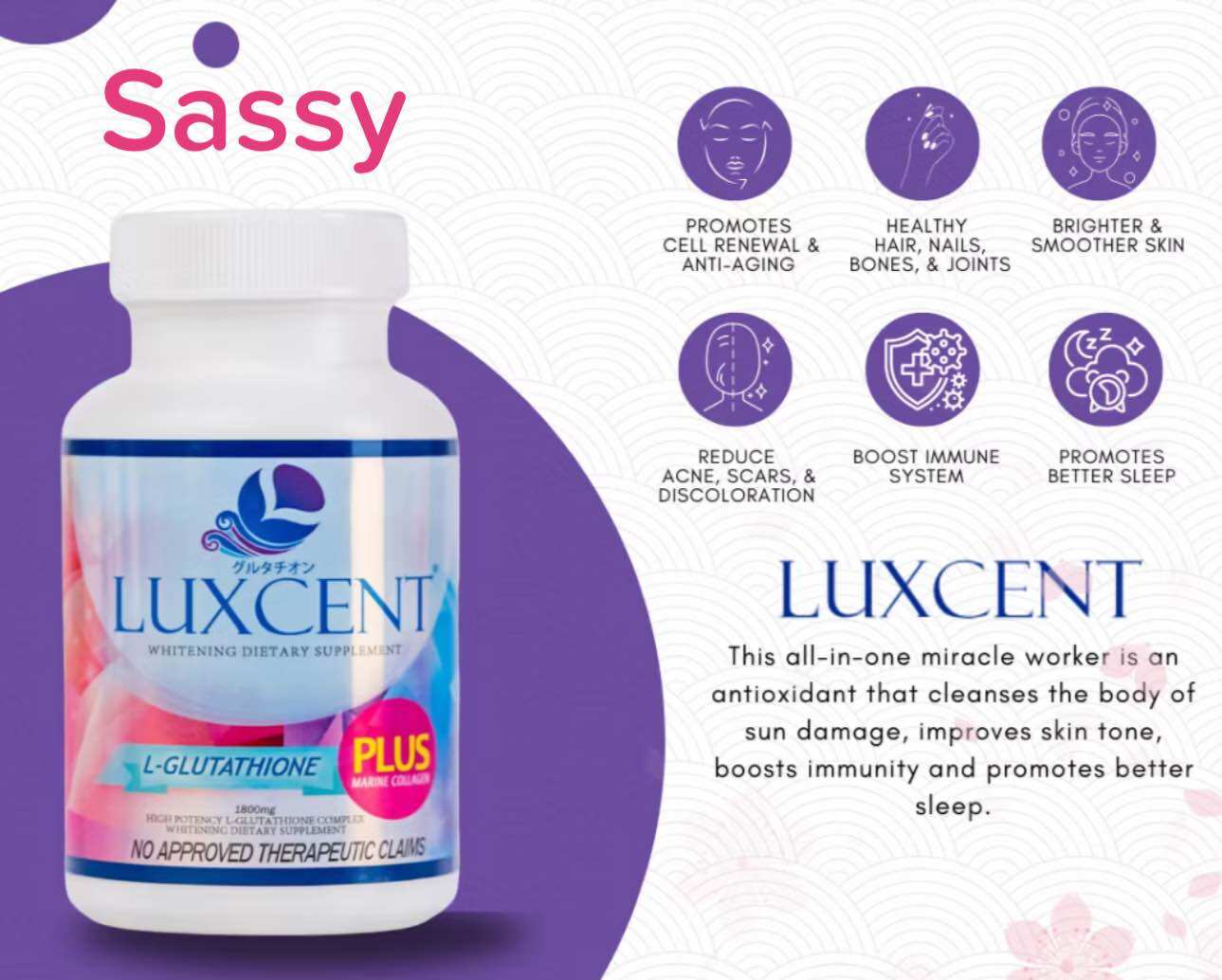 LUXCENT GLUTATHIONE (new packaging) Intelligent Antioxidant Capsules Cell  Renewal & Restoration Formula Essential Glutathione Boosters & B-Vitamins -  Lazada | Lazada PH