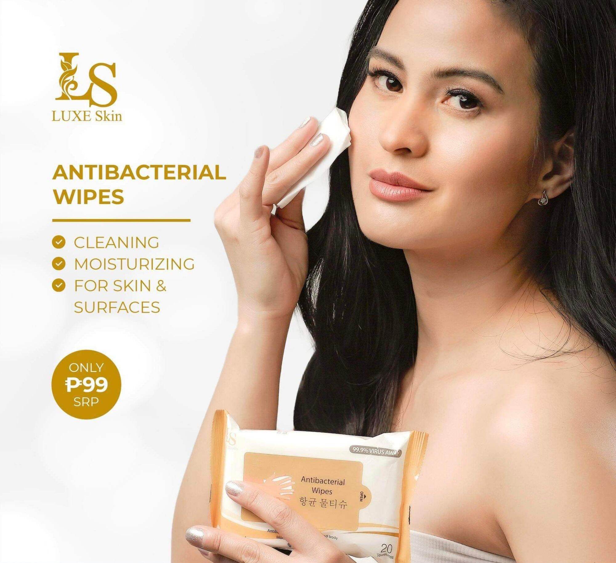 LUXE SKIN ANTIBACTERIAL WIPES WITH FREEBIES Lazada PH