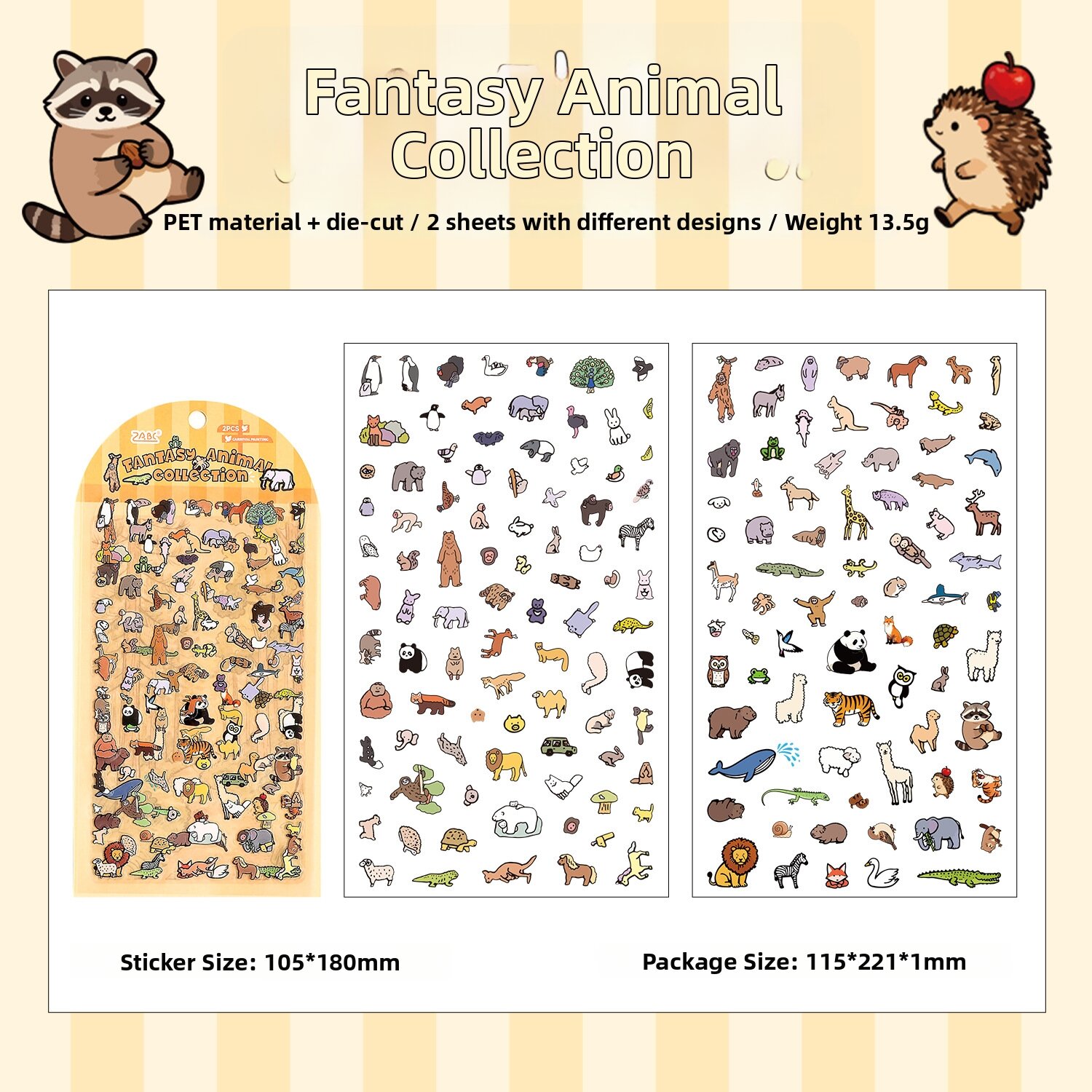 Gimue | Cute Pattern Decorative Stickers Waterproof Small Size