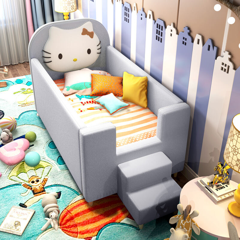 Children's Bed with Guardrail Baby Small Bed Single Bed Children