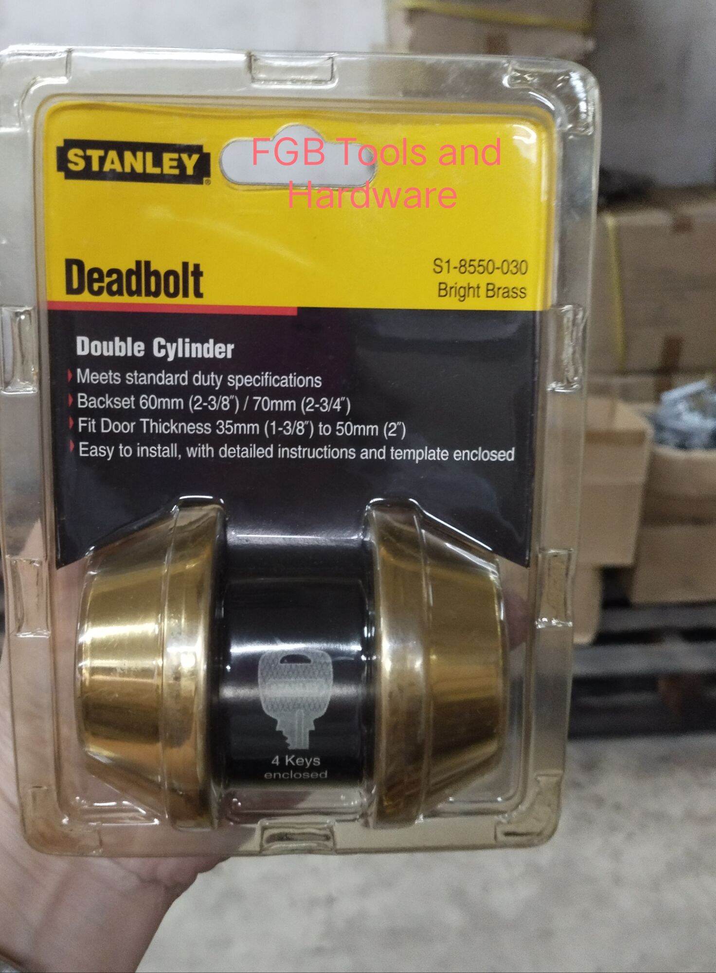STANLEY LOCKS Stanley cylindrical deadbolt 8550030 (836015) double