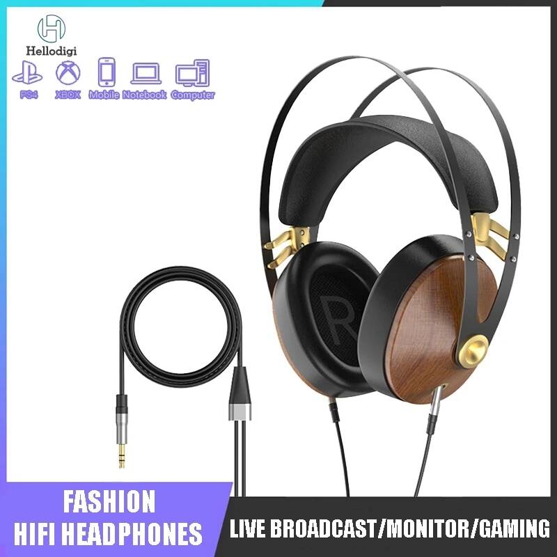 Hellodigi One99 Classic ClosedBack Headset For Audiophiles Walnut
