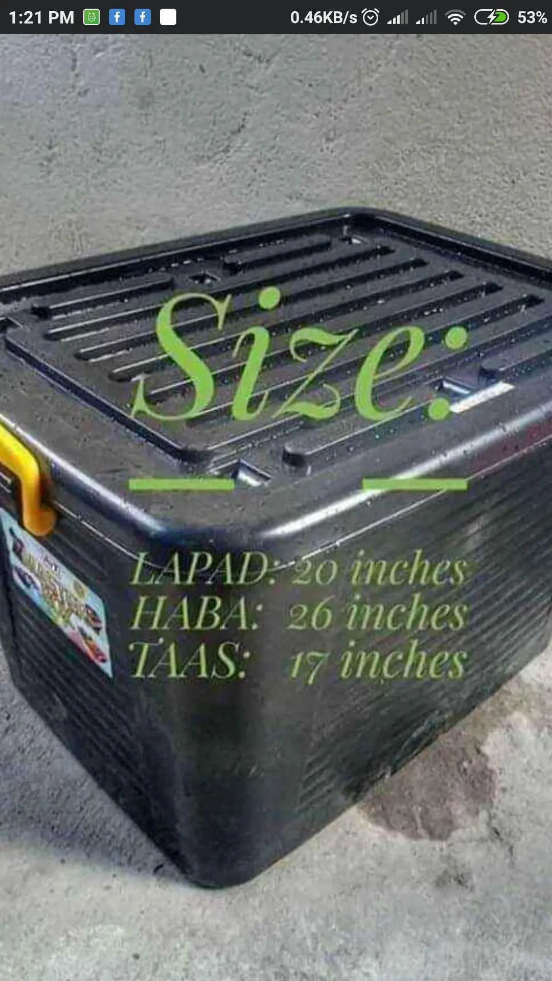 143 liters storage box black