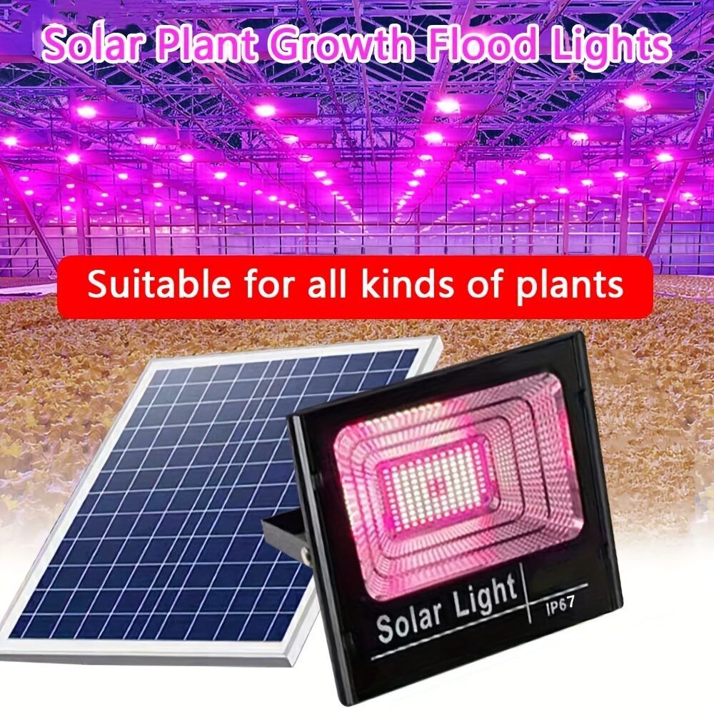 35/60W Solar LED Grow Light Full Spectrum Floodlight Plant Growing Light Remote Waterproof Phytolamp for Indoor Outdoor Plants