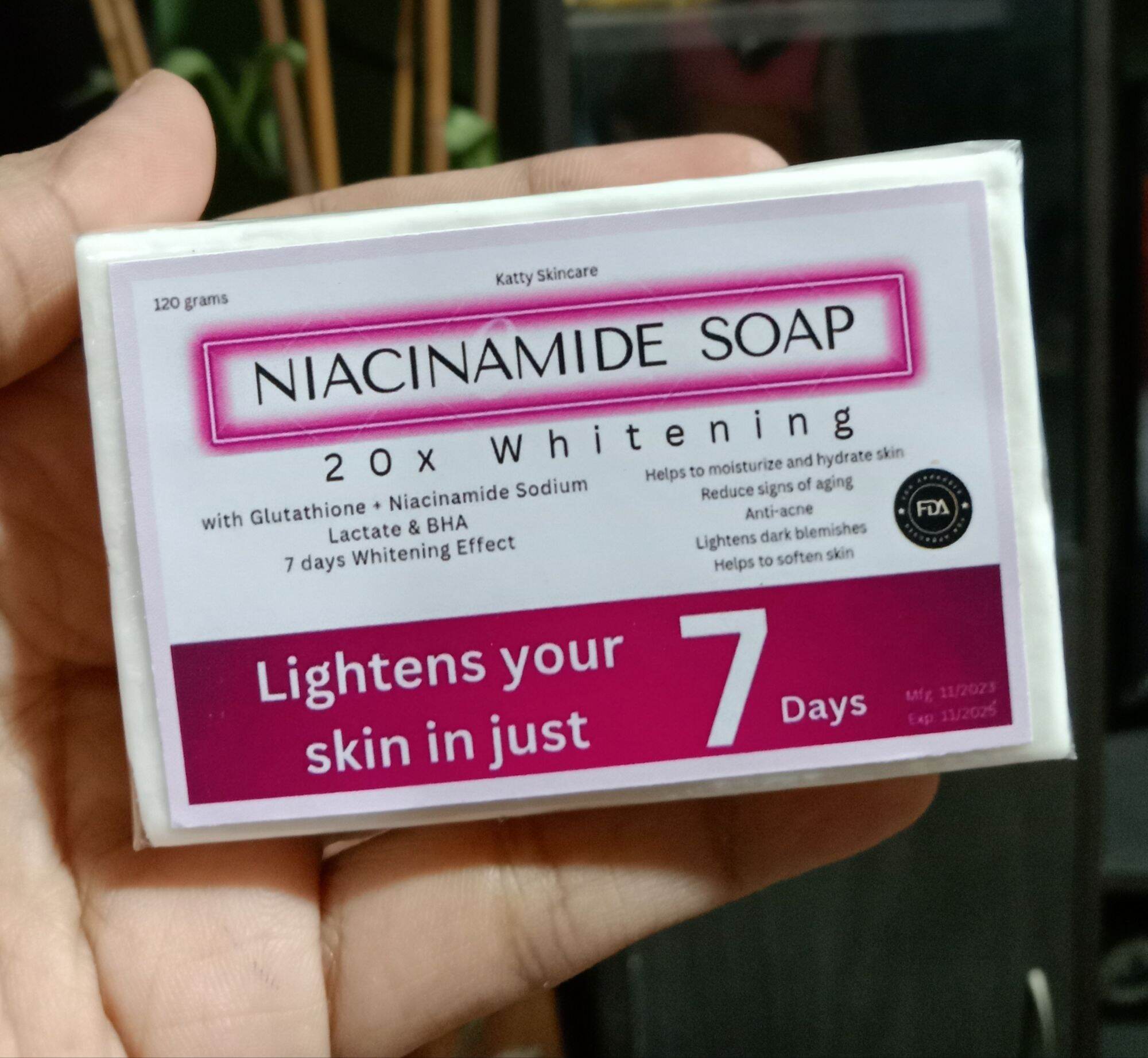 101% Original Niacinamide soap lighten your skin in just 7 days