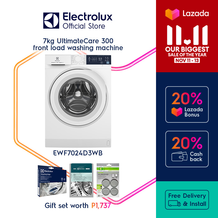 Electrolux EWF7024D3WB 7kg Front Load Washing Machine with Heater