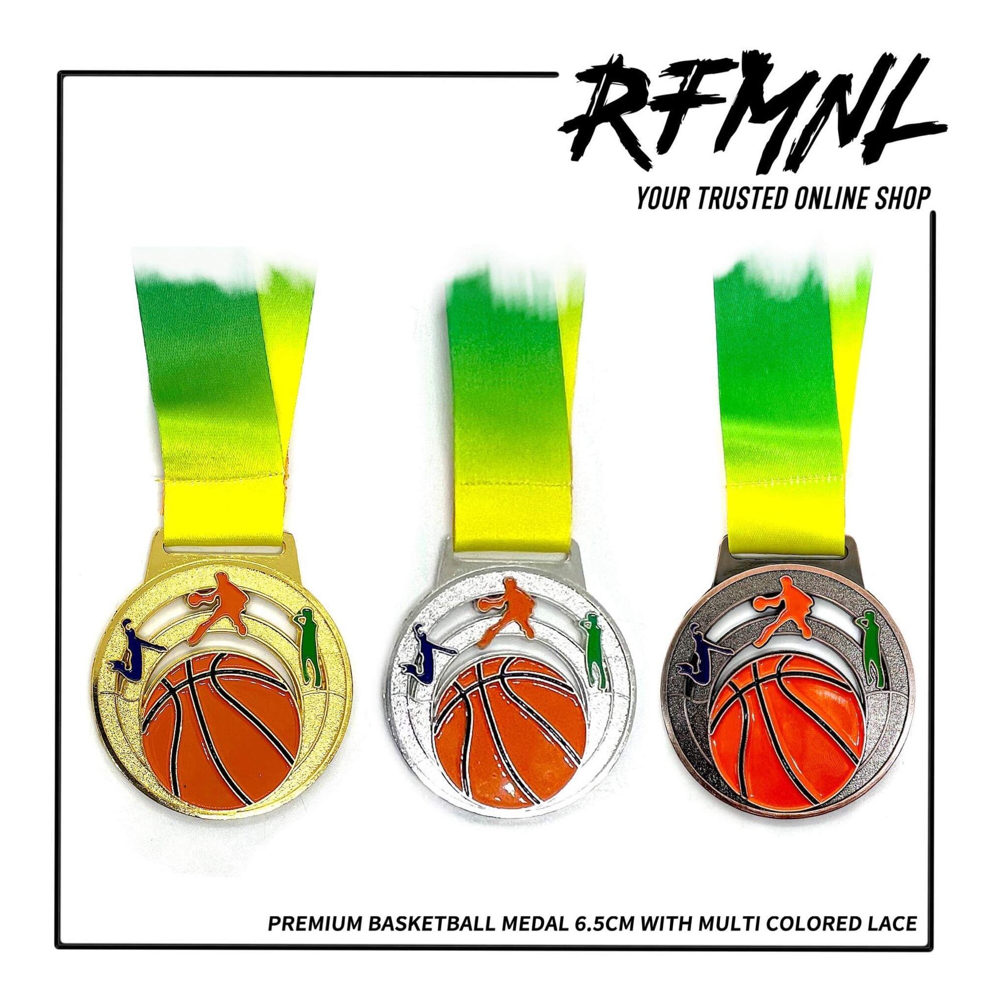 Premium Basketball Medal 6.5cm With Multi Colored Lace Lazada PH
