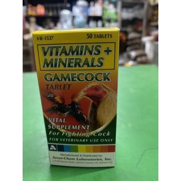 Arvet Chem Gamecock 50 tablets Vitamins + Minerals for Gamefowl Rooster
