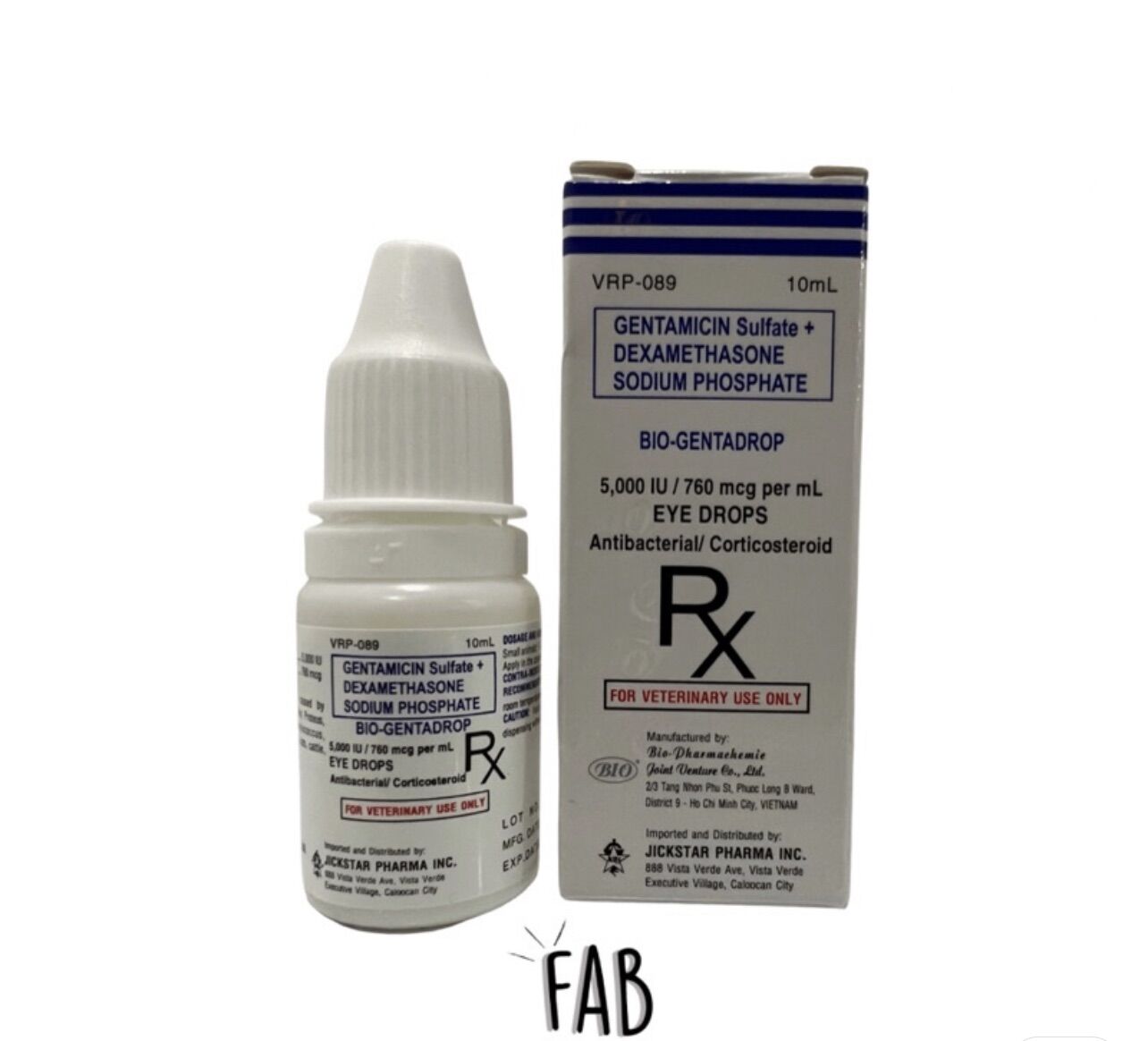 10ml Bio Gentadrop Eyedrops for Dogs, Cats, Cattle, Goats, Sheep and ...