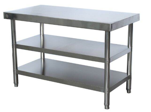 THREE LAYER STAINLESS WORKING TABLE 100X60X80CM | Lazada PH