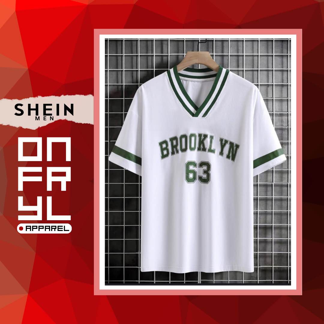 Shein Womens Top Black S Baseball Jersey Short Sleeve Brooklyn