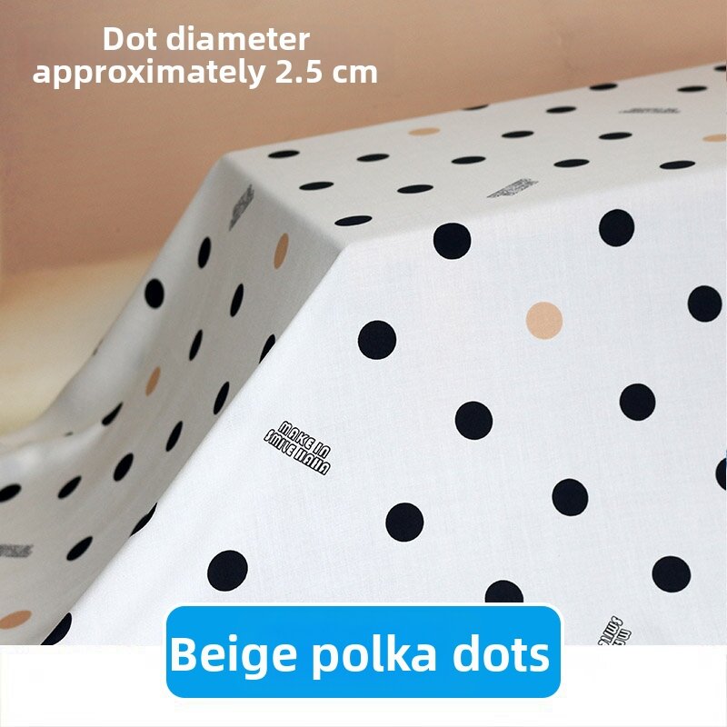 Handmade DIY Polka Dot Print Cotton Fabric Small Black Dot Rural Style Regular round Dot Cotton for Clothing Home Sponge Pad