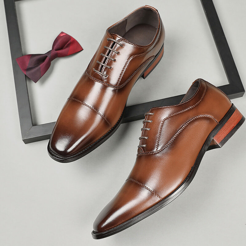 2022 Japanese Style Genuine Leather Business Oxford Shoes (Brand: )