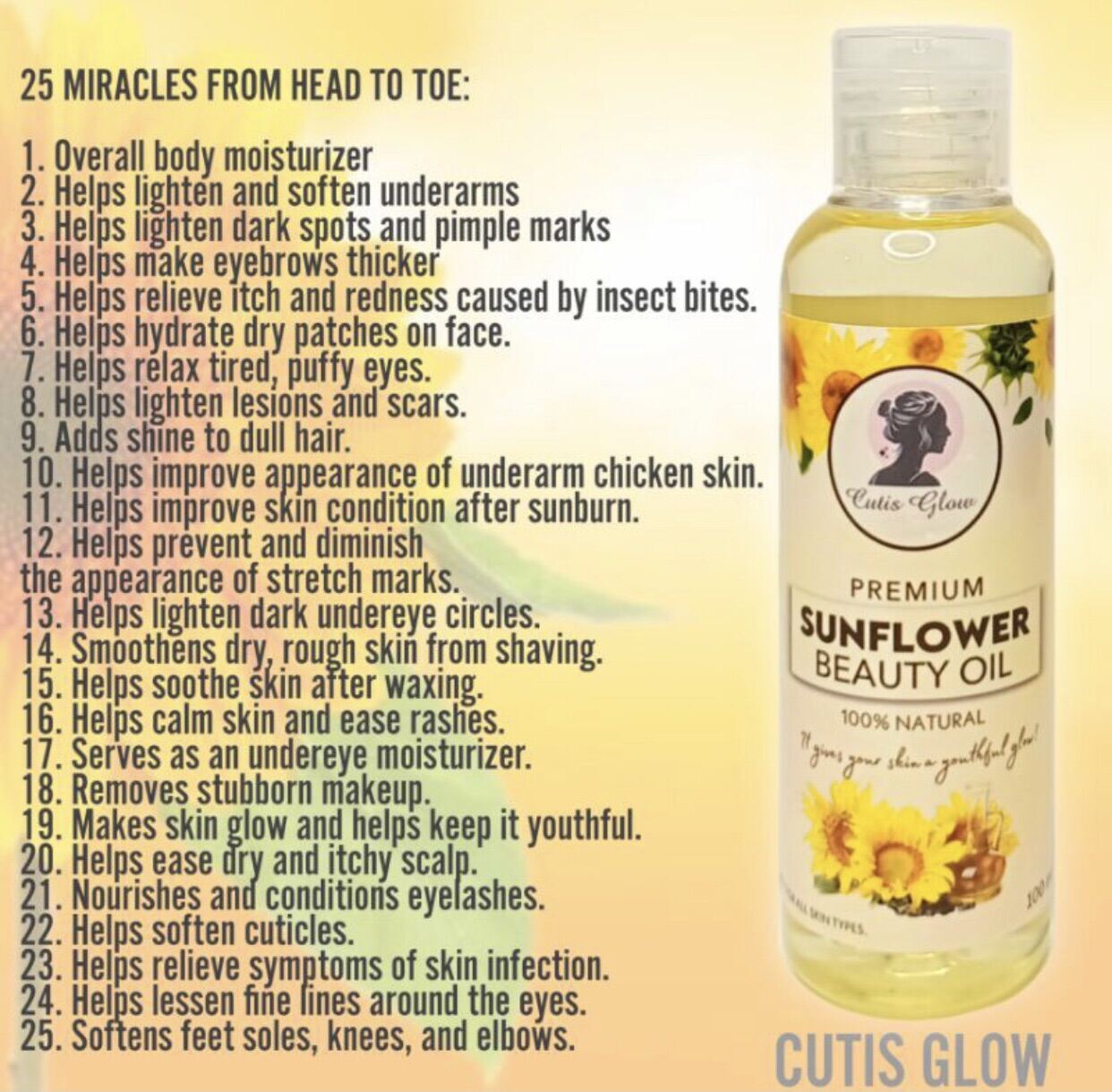 Pure sunflower oil lighten dark spot for face & body Lazada PH