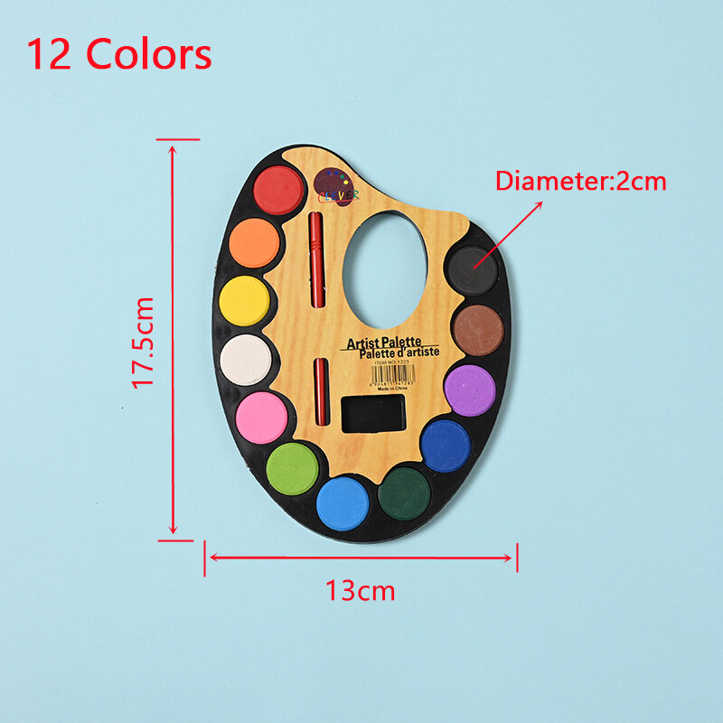 12colors kids water color paint design painting arts&crafts school supplies Office Supplies