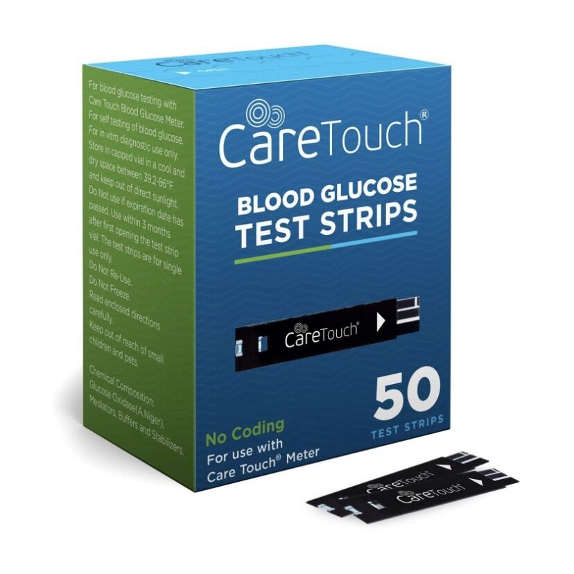 Care Touch Blood Glucose Test Strips 50 count EXP Aug 2024 for Use with