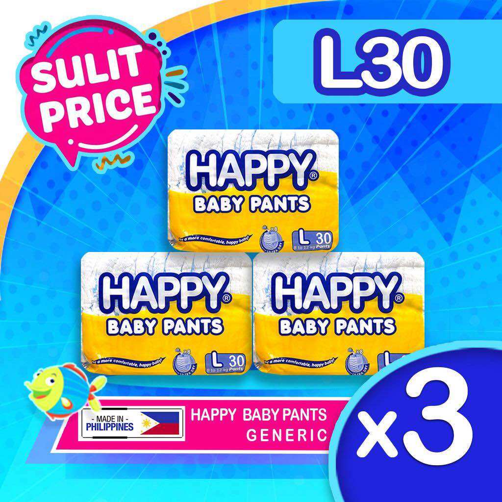 Happy Baby Pants Diapers Large Generic 30’s