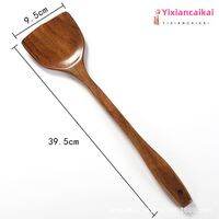 Long Handle Wooden Spatula Set for Cooking in the Kitchen Ubatan Wood Non-Stick High Temperature Resistant Large Soup Stirring Spoon