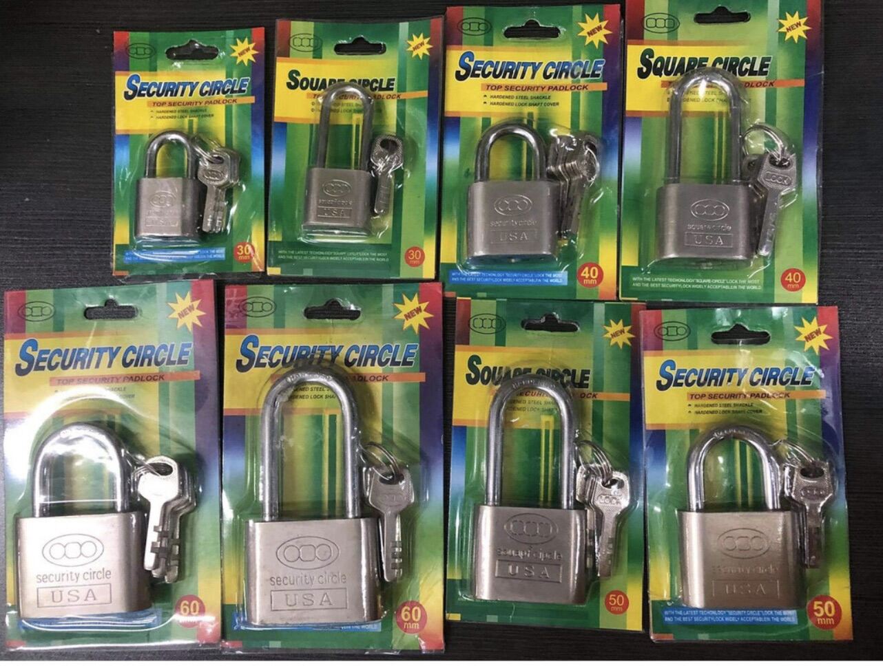 Square circle security pod lock heavy duty stainless steel pod lock