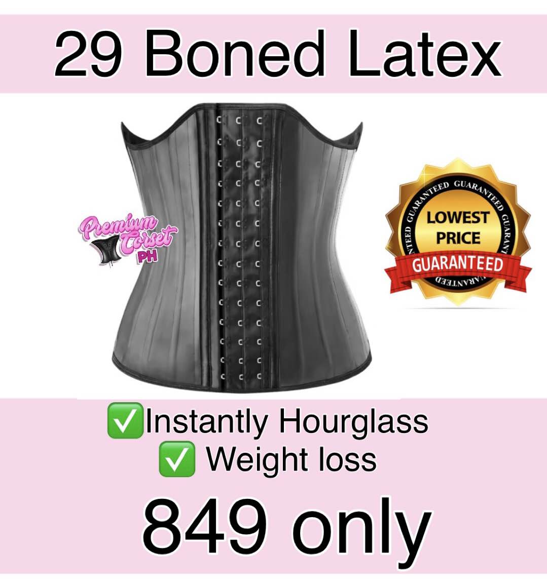 29 boned latex waist trainer shapewear onhand