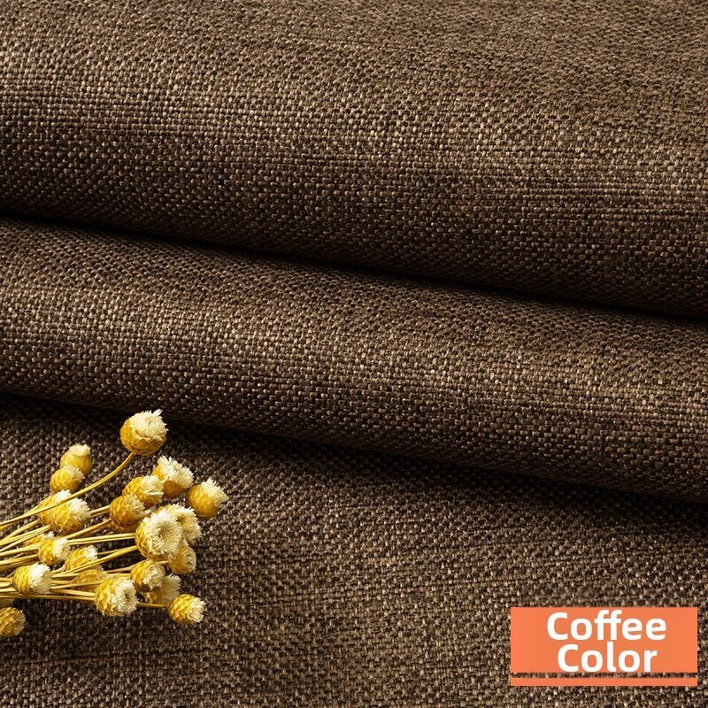 Sofa Fabric Thick Cotton Linen Cloth Old Coarse Cloth Pure Color Linen Canvas Linen Tablecloth Pillow Fabric Clearance Sale