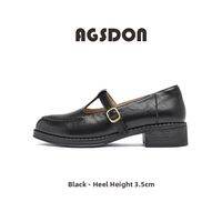 Agsdon | French Vintage T-strap Buckle Thick Sole Mary Jane Shoes