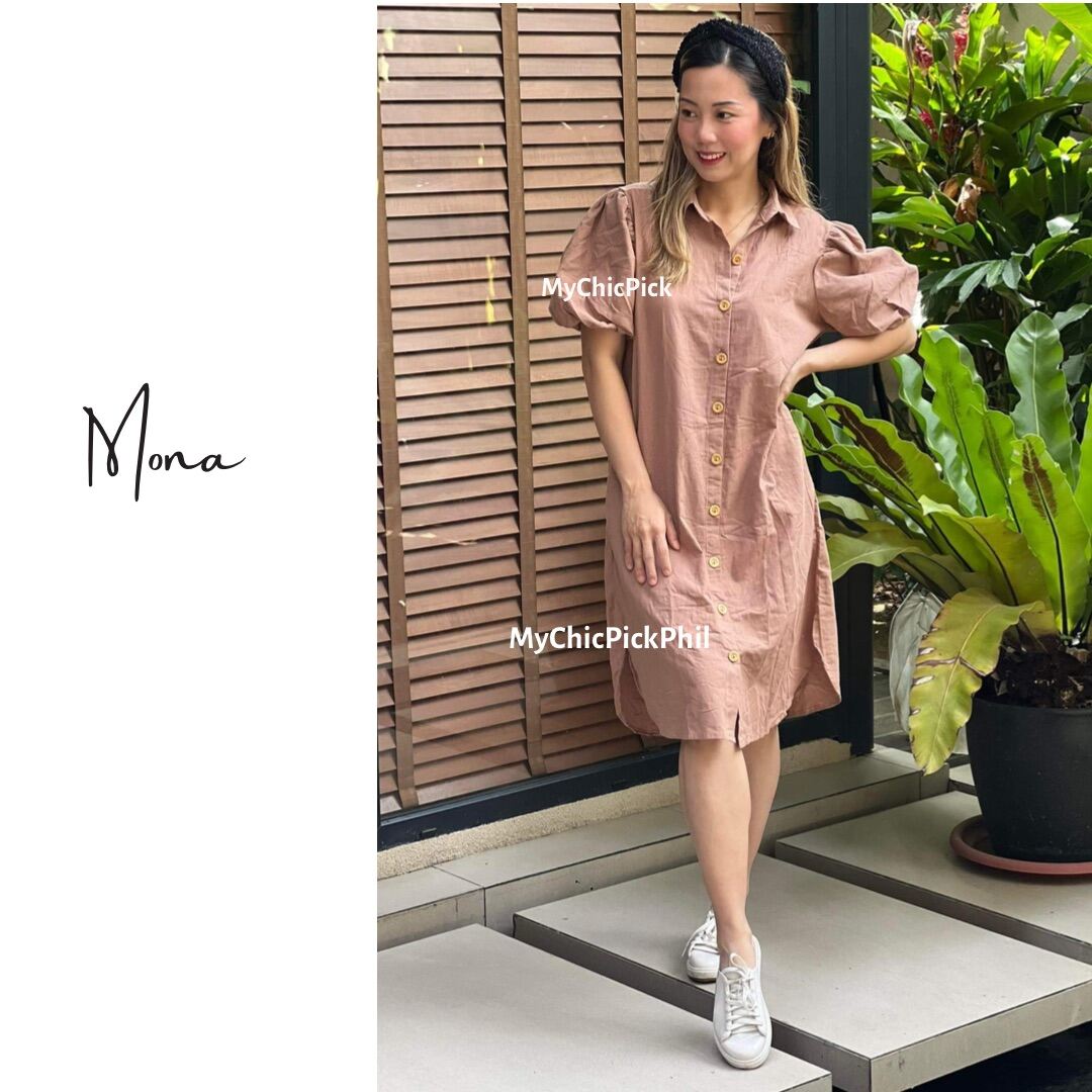 ~MyChicPick : Mona Puff Sleeves Dress