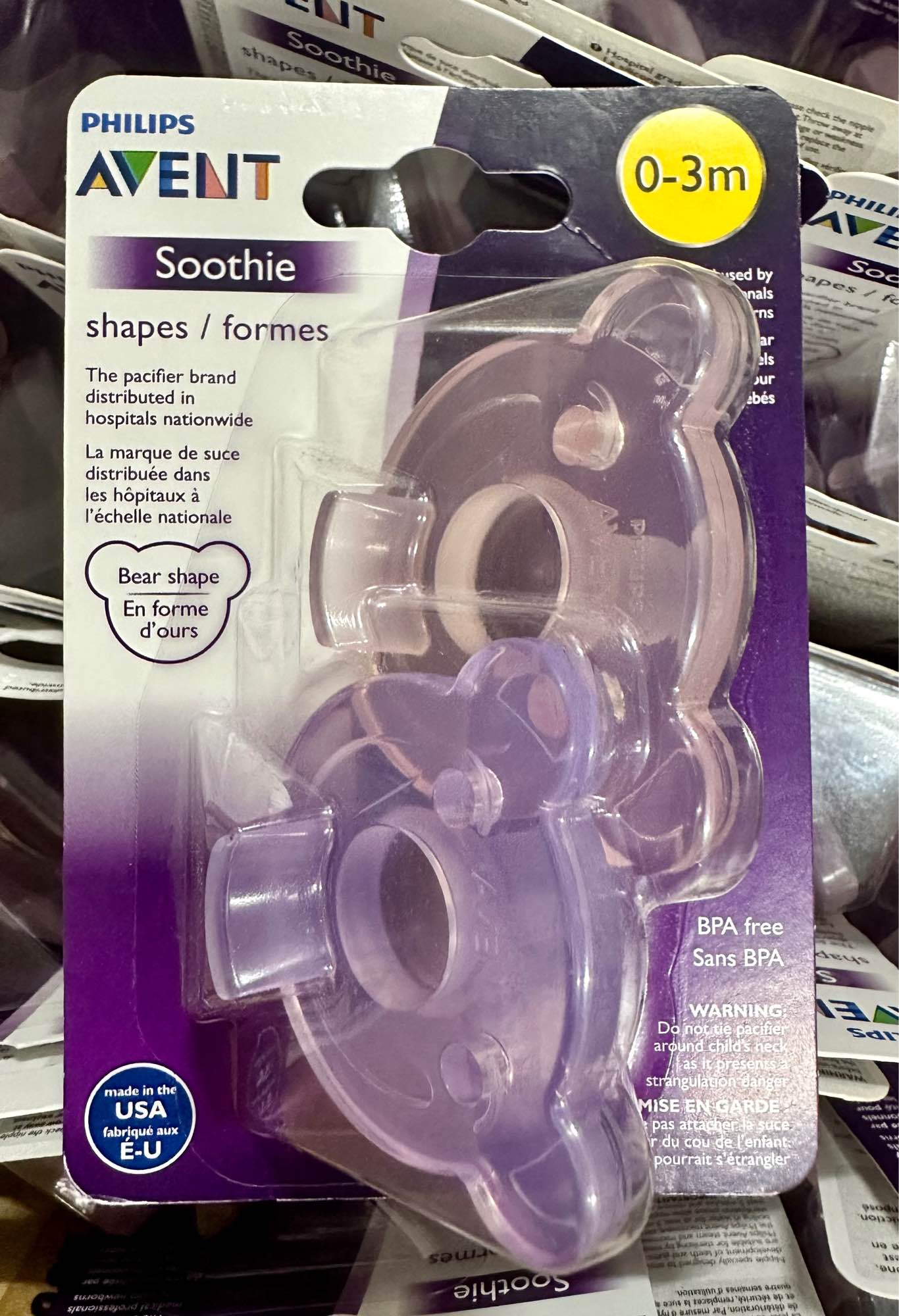 Avent Bear Soothie Pacifier Pink/Purple