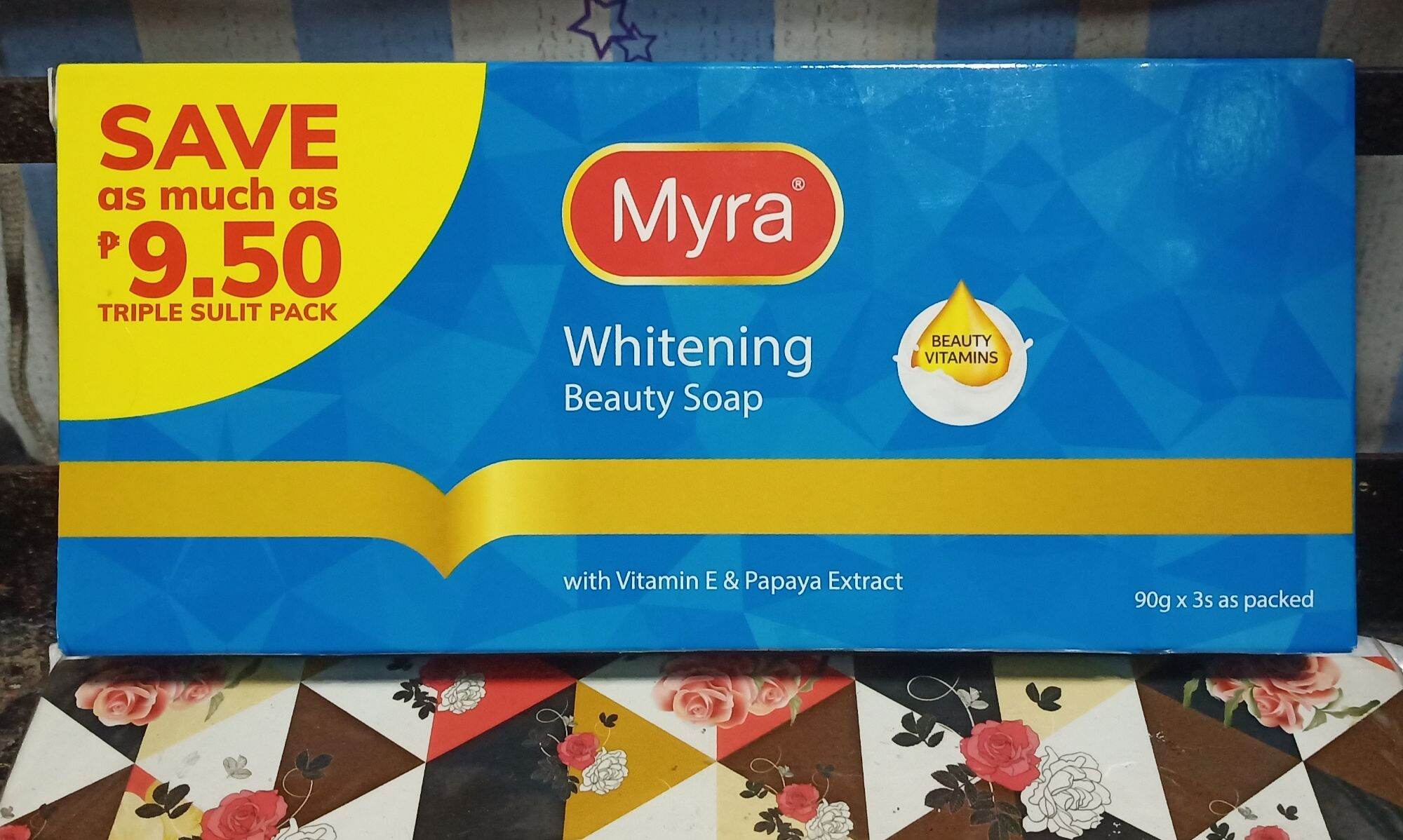 MYRA E whitening beauty soap 90gx3 Lazada PH