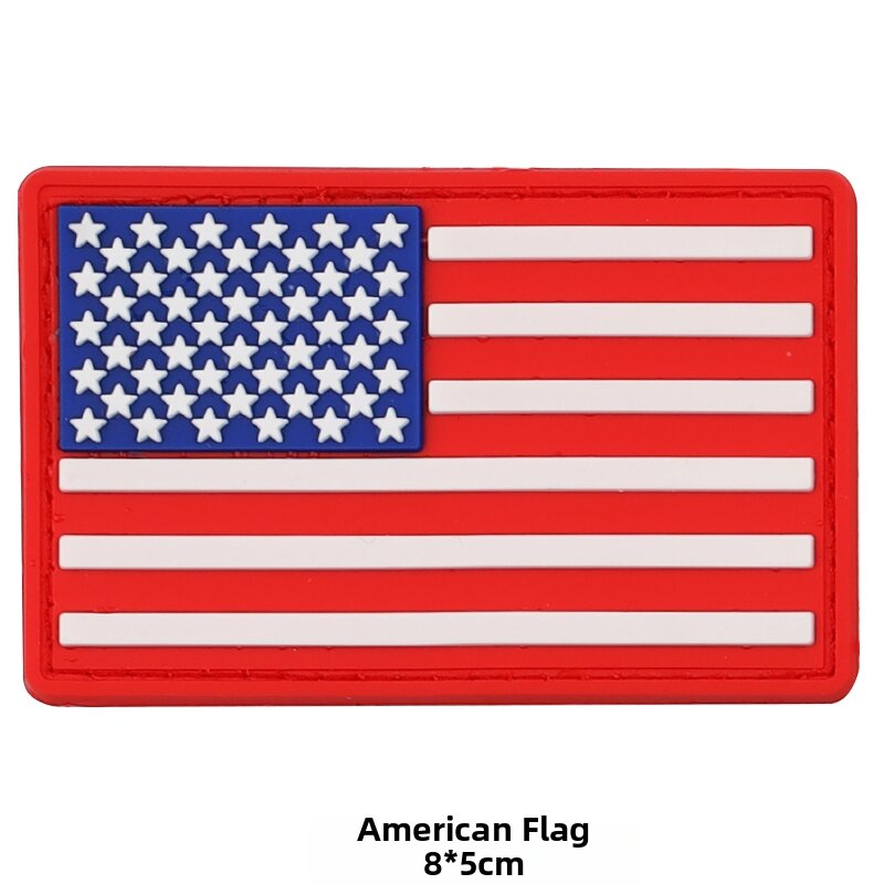 Outdoor Backpack Pvc Rubber Sticker National Flag Sleeve Badge Motivational Military Tactical Accessory Magic Tape Chapter
