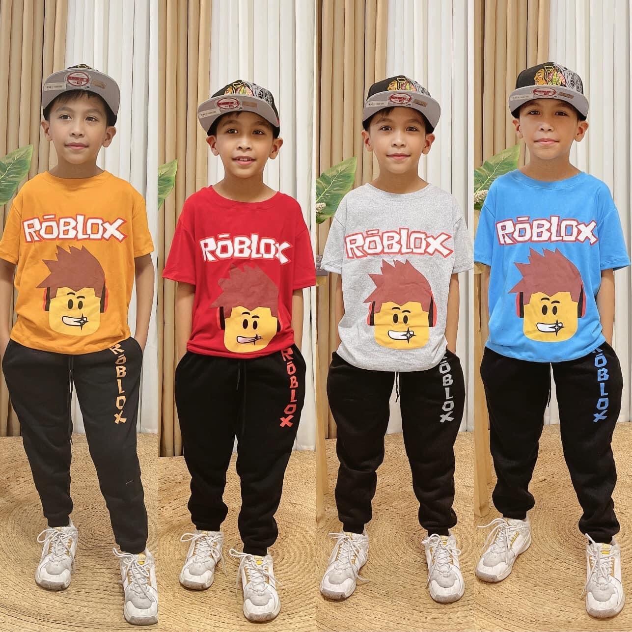 FASHION TERNO FOR KIDS ( Roblox v2) Customized T-Shirt with jogger pants  for infant and toddler kids