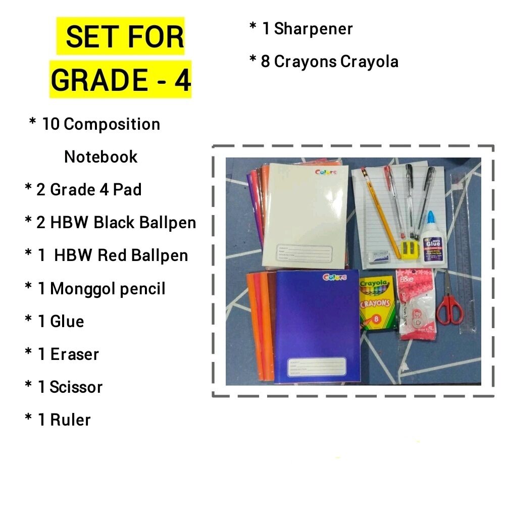 L&M Supply SCHOOL SUPPLIES SET FOR GRADE 4 Lazada PH