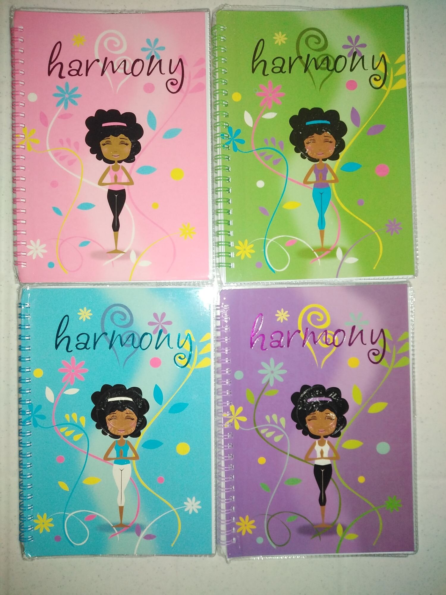 New Arrival Cattleya Spiral Notebook "Harmony" SA 006 With Plastic Cover 80 Sheets 152 mm x 216 mm With Class Schesule