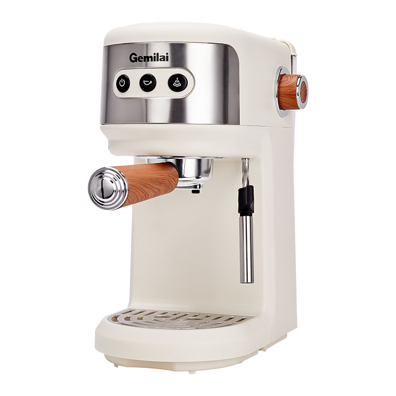 white rose gold coffee machine