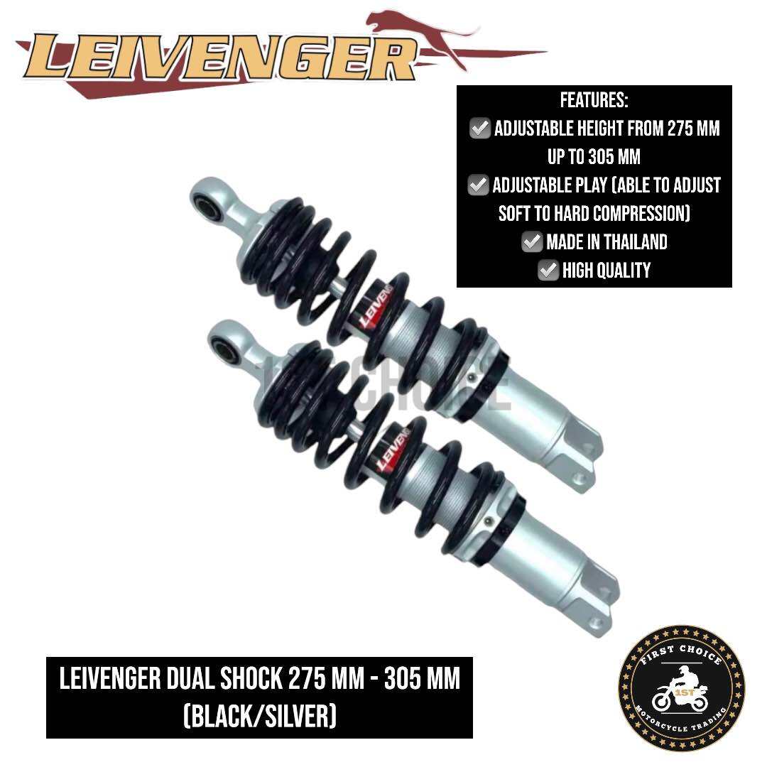 Leivenger Dual Shock 275 MM TO 305 MM FOR NOUVO/ NMAX v1 (Semi-Lowered)/NMAX v2/ Aerox v1/ Aerox v2. 