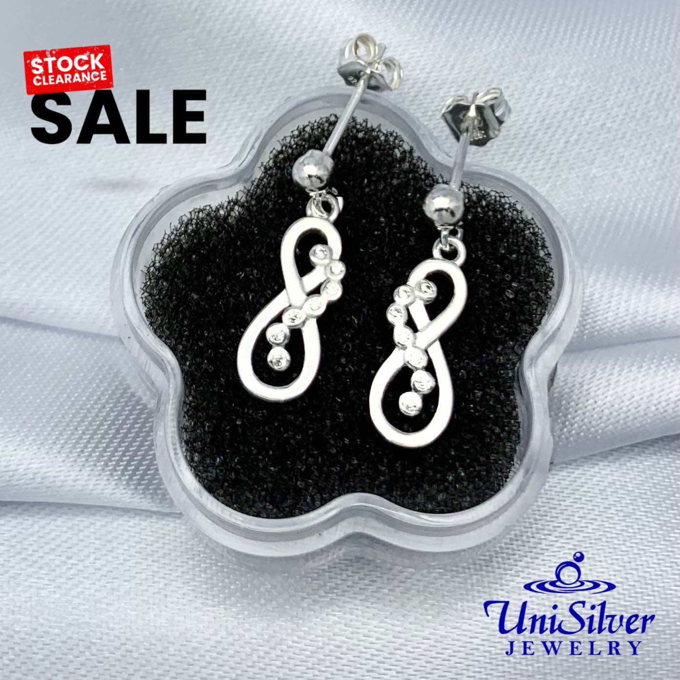 Unisilver 925 Sterling Silver Infinity Dangling