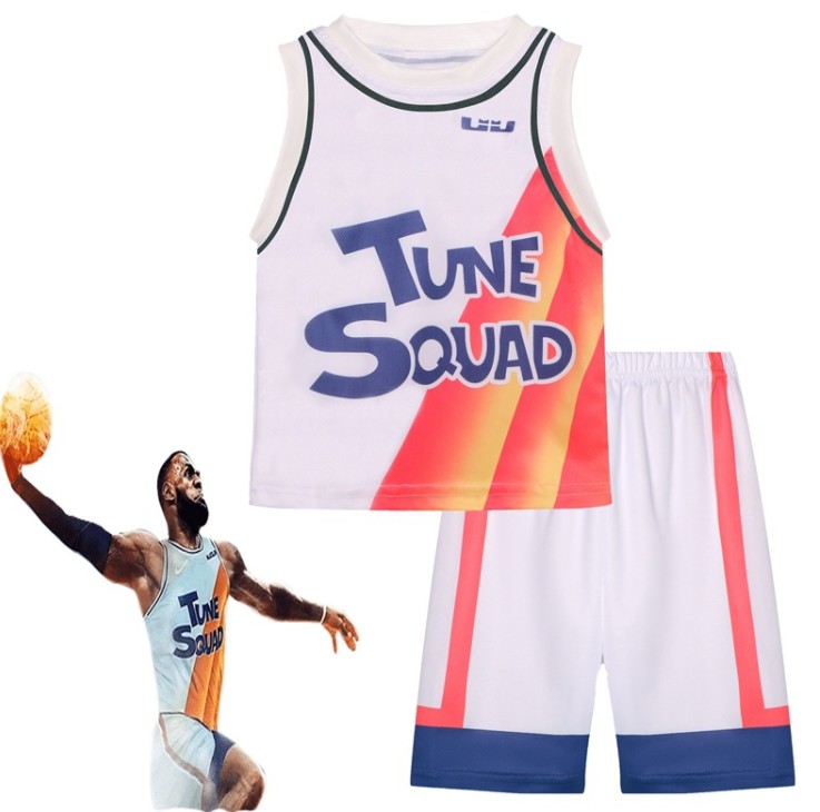 Space-Jam Basketball Jersey Tune-Squad #6 James Top Shorts Goon Squad  Cosplay Costume Movie A New Legacy Basketball Uniform
