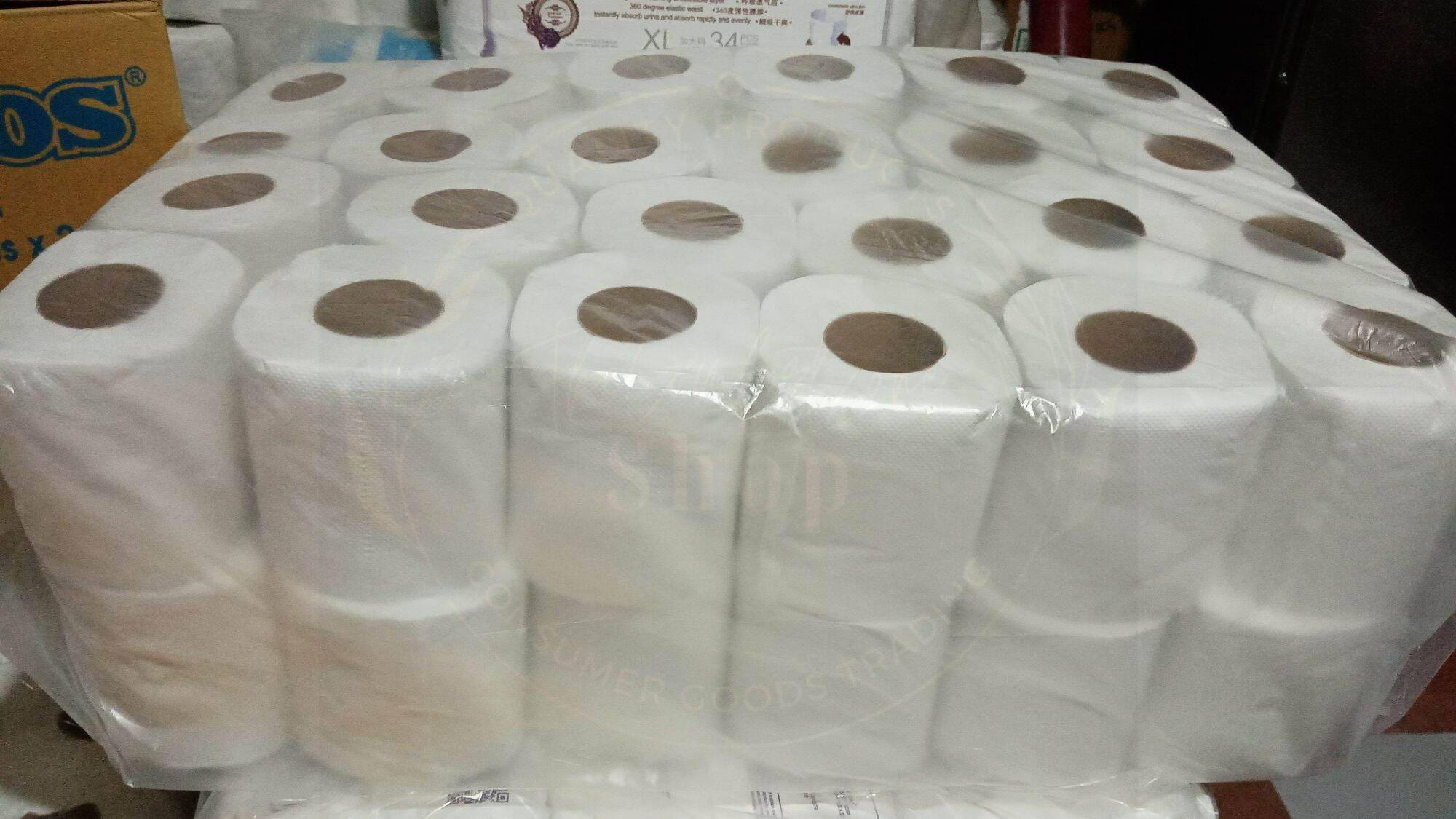 48 rolls per bag Bathroom Tissue roll with core pure pulp 2 ply 150