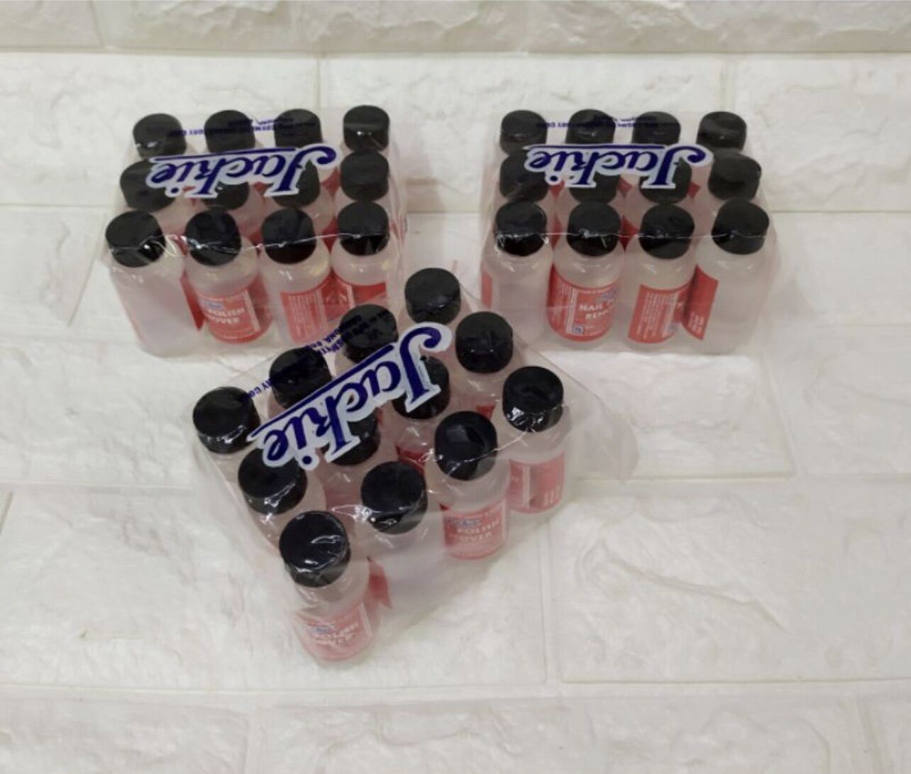 Jackie nail polish remover/ acetone available 12pcs in 1 pck