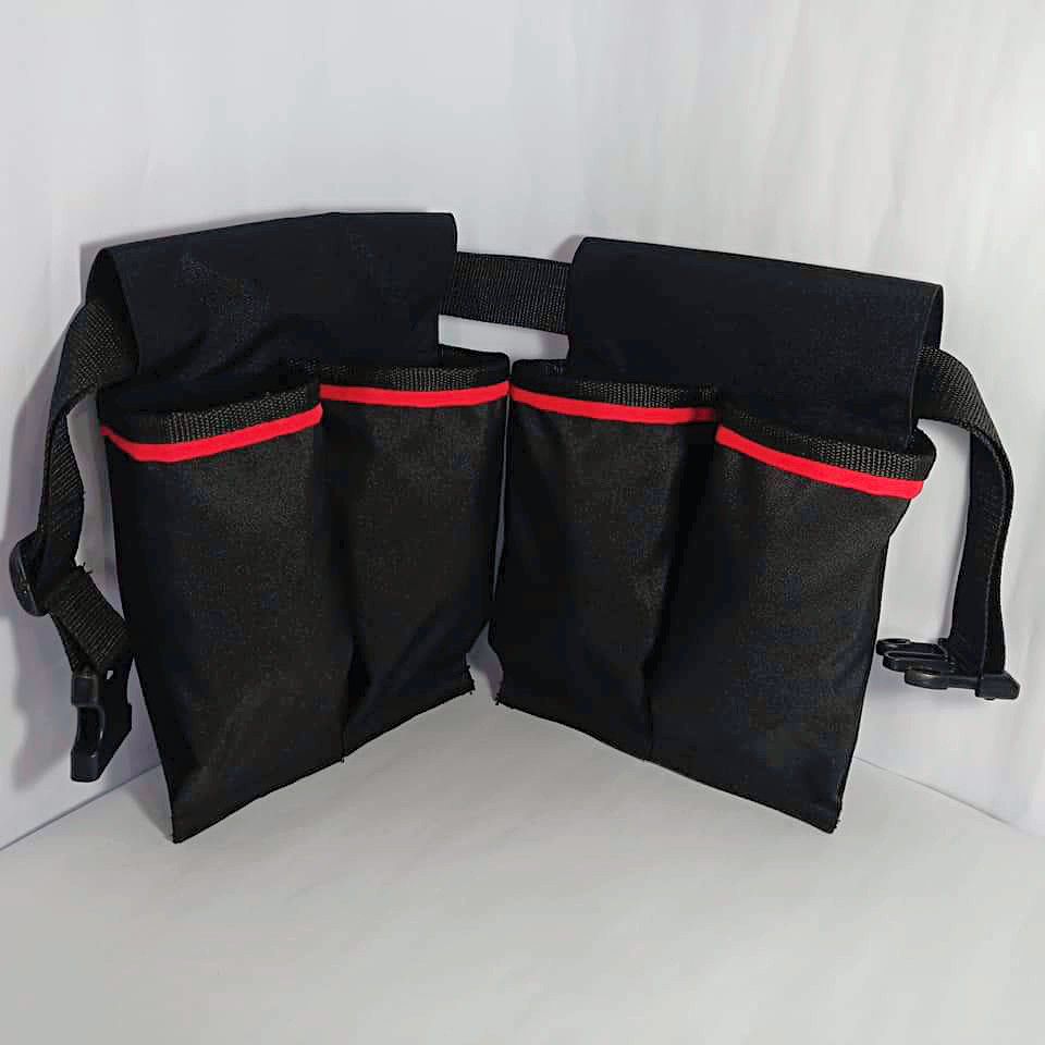 4 POCKETS Tools Belt Bag Janitorial Belt Bag Bussing Belt Cleaning