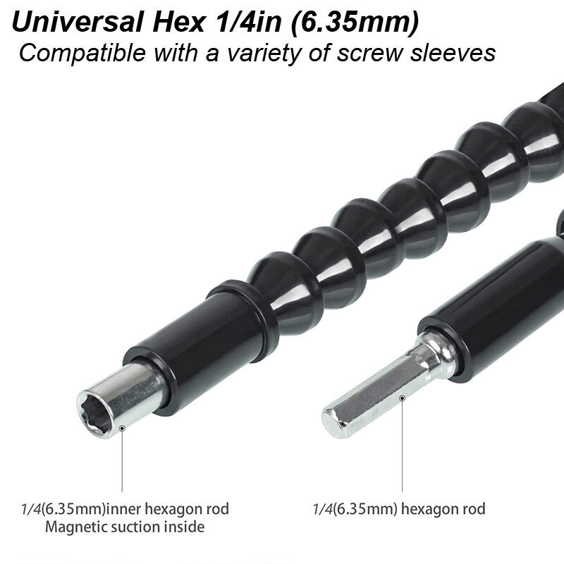 Angle Drill Screwdriver Adapter Flexible Shaft Extension Holder Screw ...
